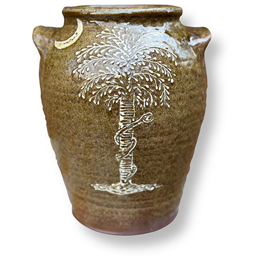 Greg Patton 8.75" Palmetto Tree Utensil/Spoon Jar DP6071